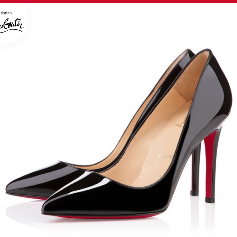 Louboutin pagalle patent  shoe black
